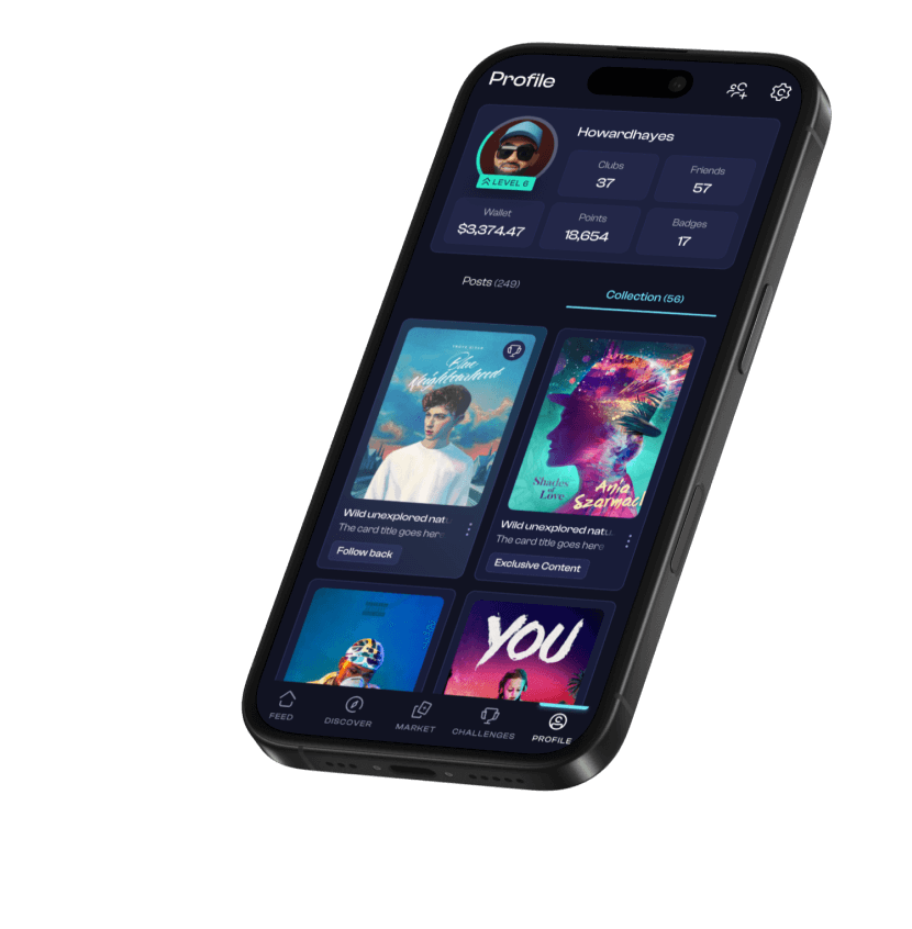 NFT social marketplace app