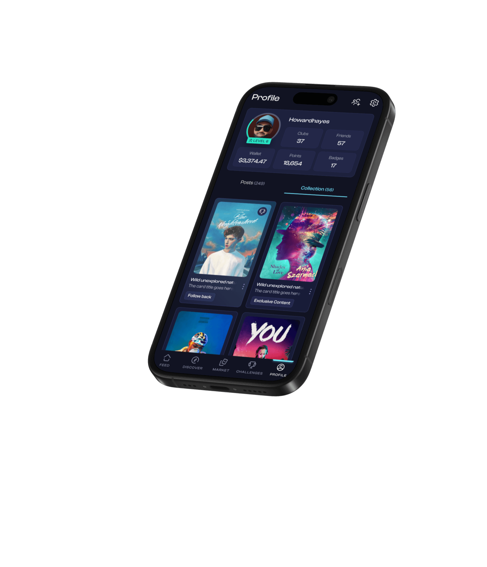 NFT social marketplace app