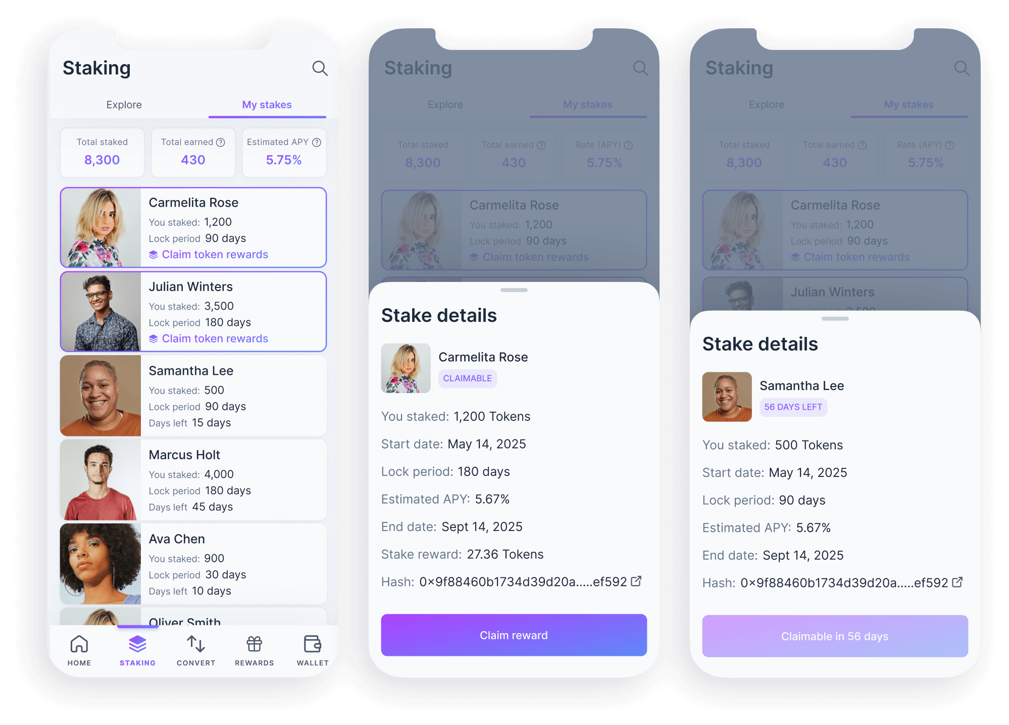 Explore staking options