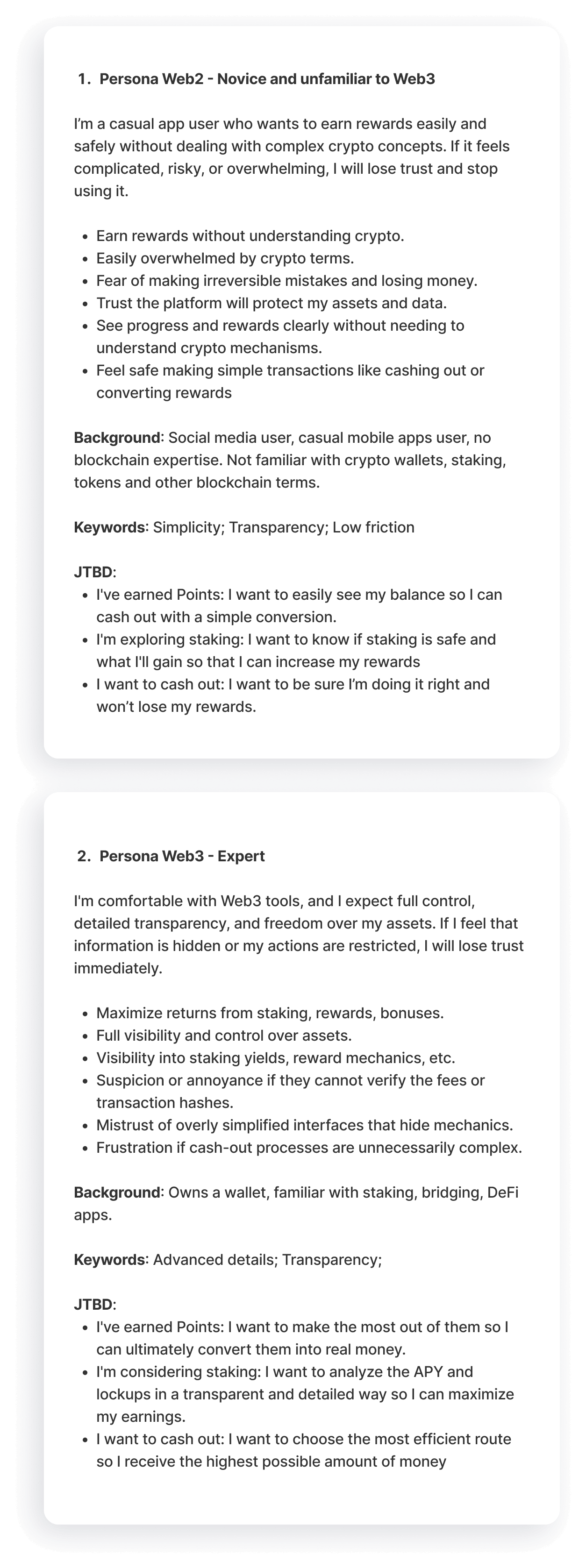 Final app design screens